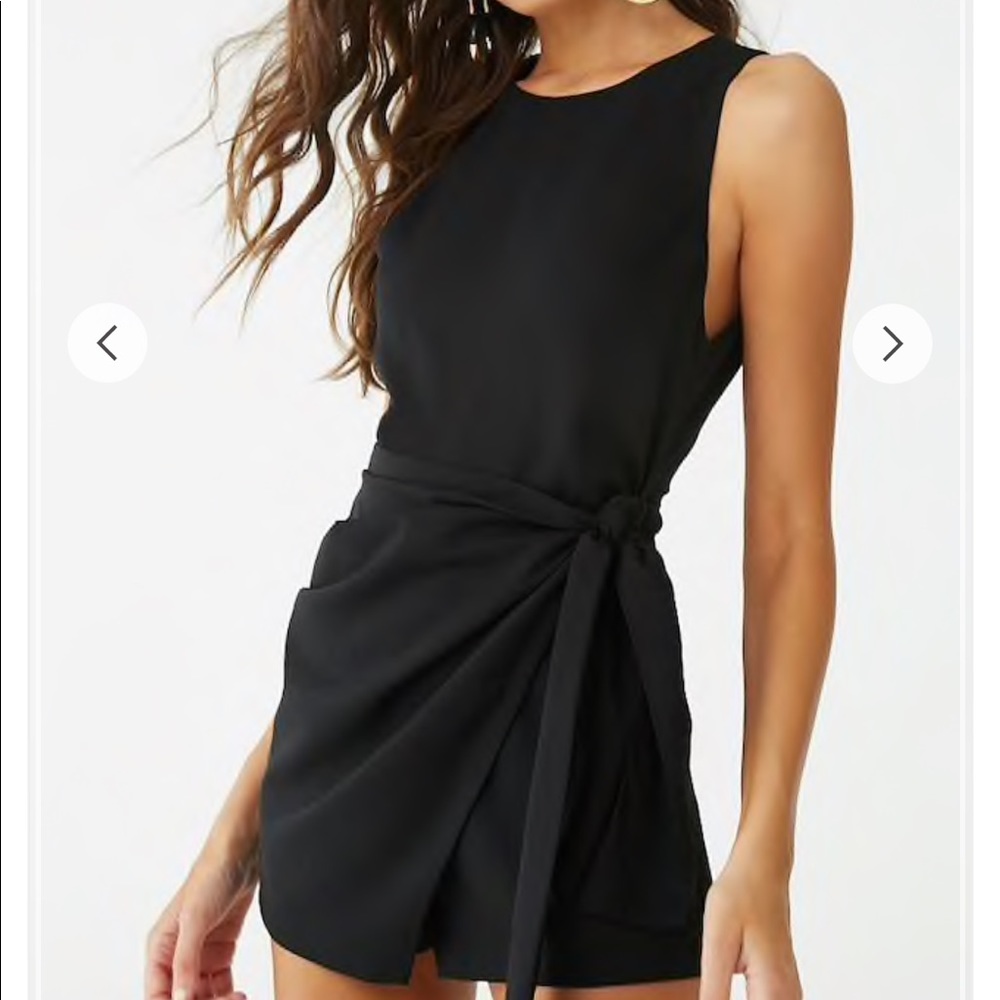 Sleeveless wrap front romper